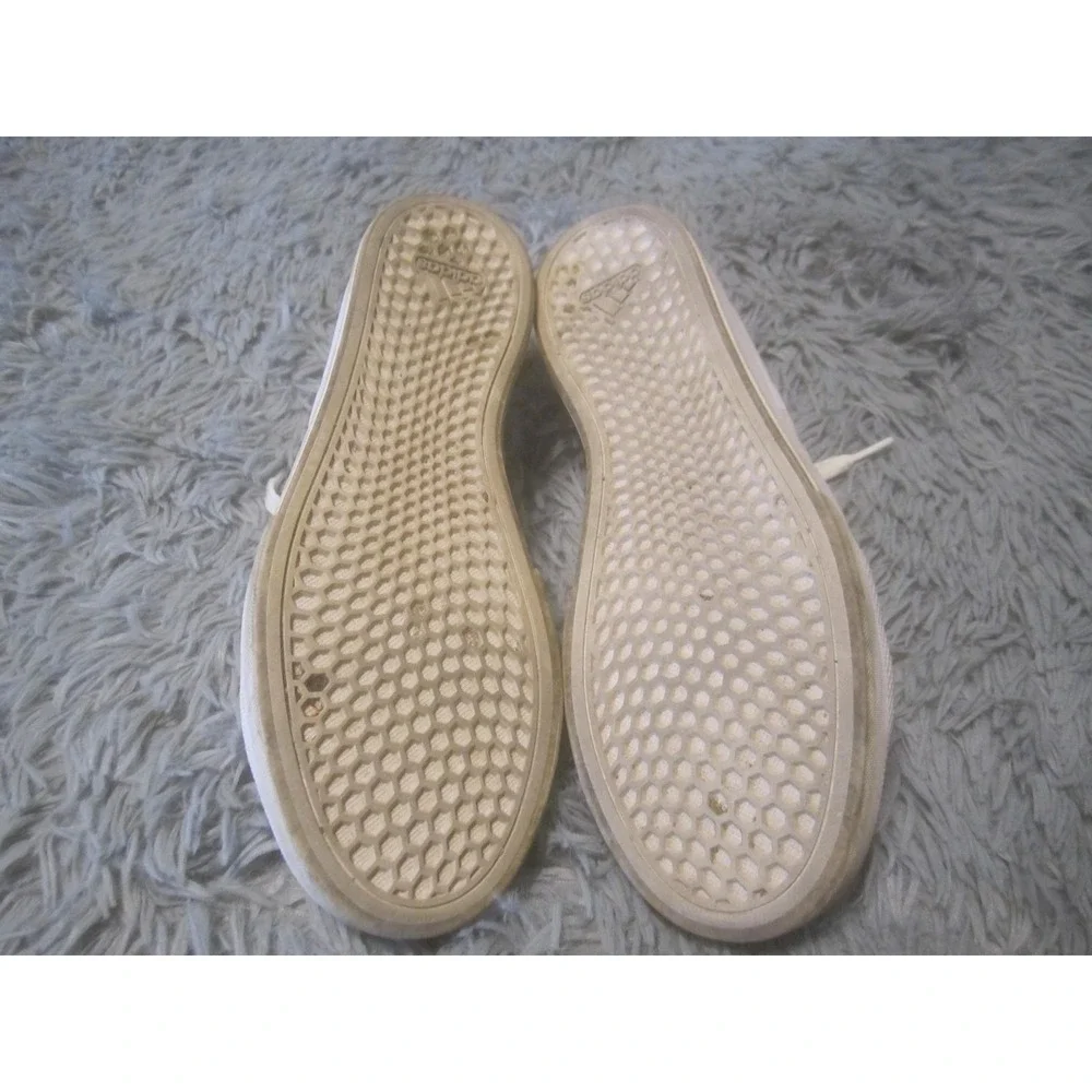 Adidas Shoes Womens Size 9 White Canvas Low Top Casual Sneakers Lace Up